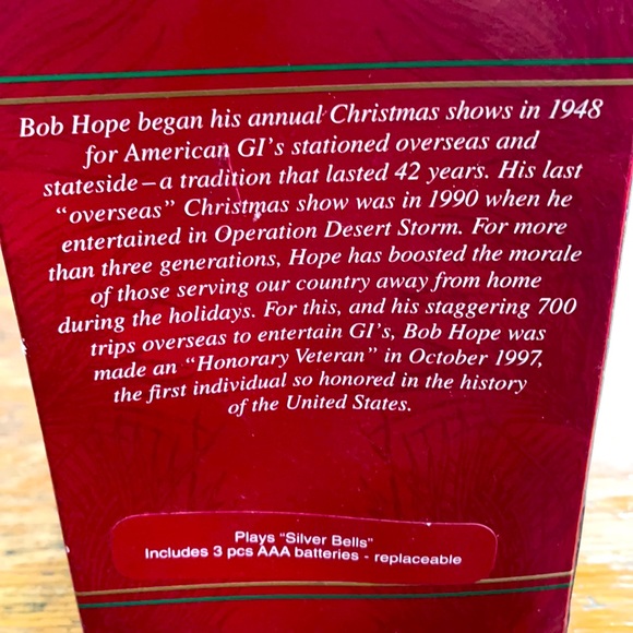 BOB HOPE➕Ho-Ho Hope Musical Ornament - Picture 8 of 9